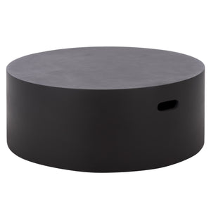 Georgia Round Coffee Table Low-Profile 31.5" Durable Polyfiber Modern Centerpiece For Living Rooms