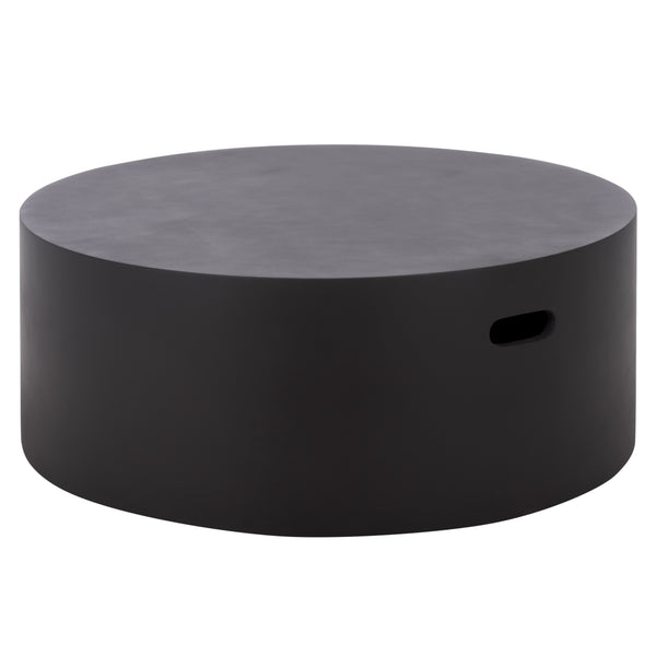 Georgia Round Coffee Table Low-Profile 31.5" Durable Polyfiber Modern Centerpiece For Living Rooms
