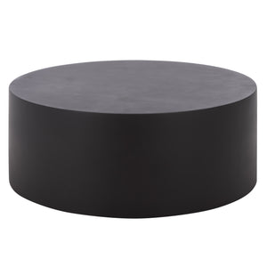 Georgia Round Coffee Table Low-Profile 31.5" Durable Polyfiber Modern Centerpiece For Living Rooms