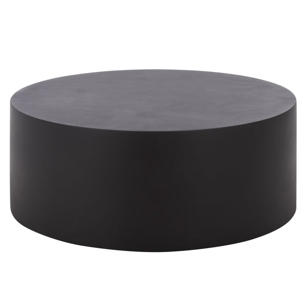Georgia Round Coffee Table Low-Profile 31.5" Durable Polyfiber Modern Centerpiece For Living Rooms