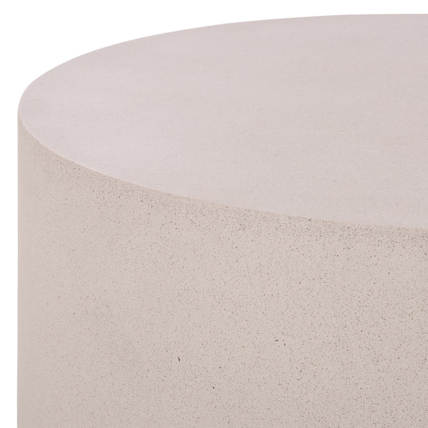Georgia Round Coffee Table Low-Profile 31.5" Durable Polyfiber Modern Centerpiece For Living Rooms