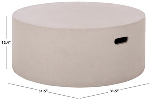 Georgia Round Coffee Table Low-Profile 31.5" Durable Polyfiber Modern Centerpiece For Living Rooms