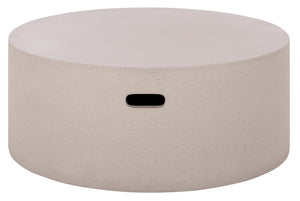 Georgia Round Coffee Table Low-Profile 31.5" Durable Polyfiber Modern Centerpiece For Living Rooms