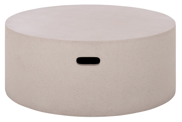 Georgia Round Coffee Table Low-Profile 31.5" Durable Polyfiber Modern Centerpiece For Living Rooms