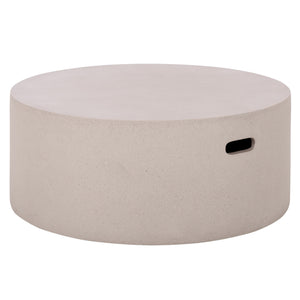 Georgia Round Coffee Table Low-Profile 31.5" Durable Polyfiber Modern Centerpiece For Living Rooms