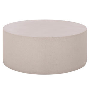 Georgia Round Coffee Table Low-Profile 31.5" Durable Polyfiber Modern Centerpiece For Living Rooms