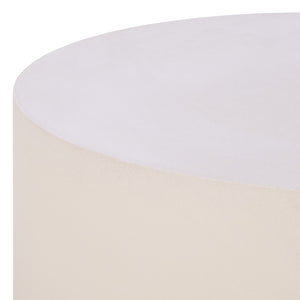 Georgia Round Coffee Table Low-Profile 31.5" Durable Polyfiber Modern Centerpiece For Living Rooms