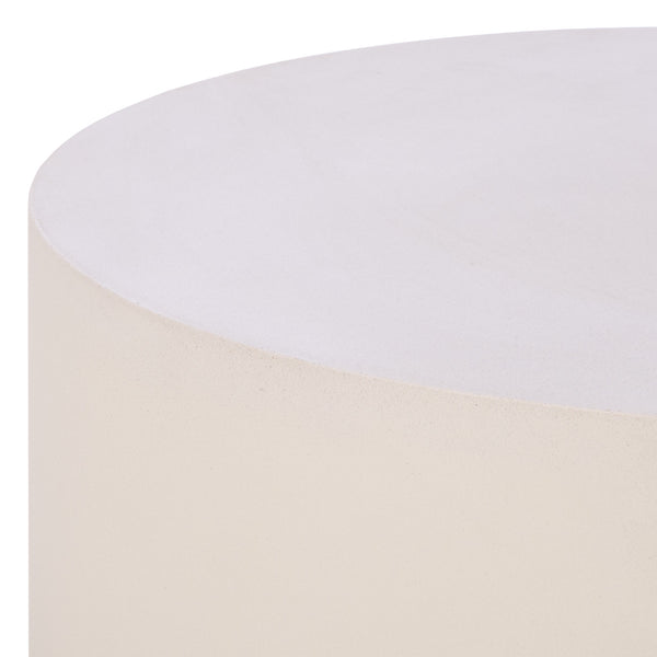 Georgia Round Coffee Table Low-Profile 31.5" Durable Polyfiber Modern Centerpiece For Living Rooms