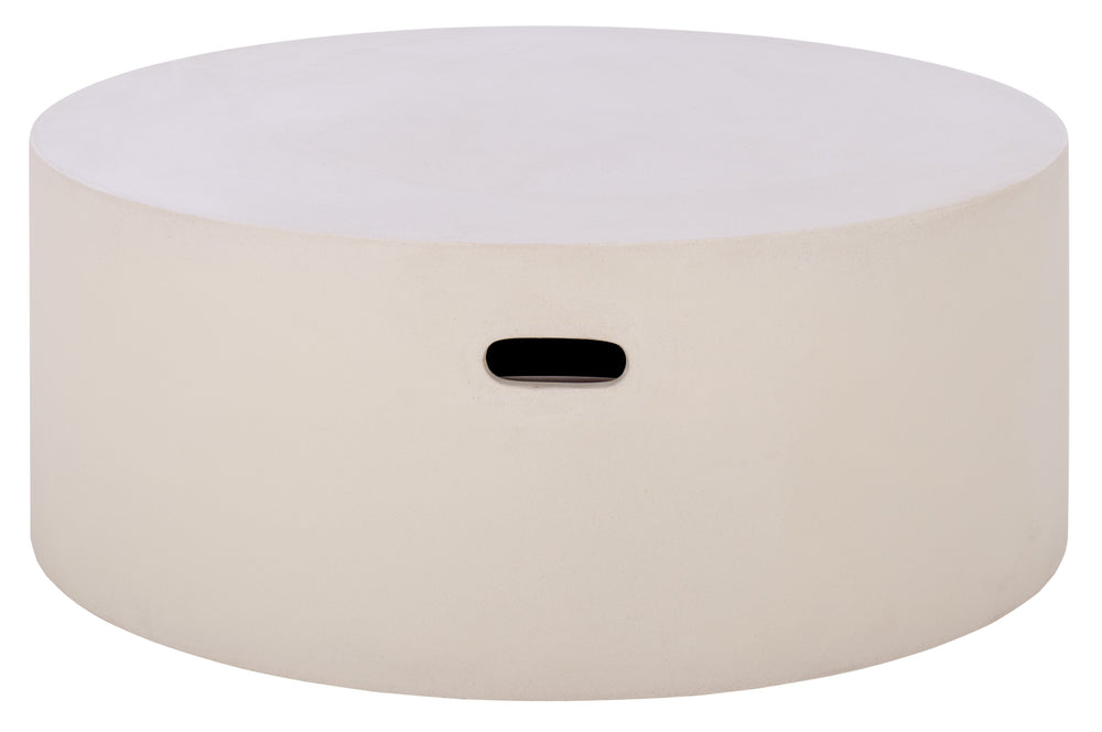 Georgia Round Coffee Table Low-Profile 31.5" Durable Polyfiber Modern Centerpiece For Living Rooms