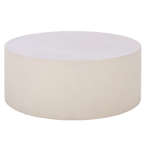 Georgia Round Coffee Table Low-Profile 31.5" Durable Polyfiber Modern Centerpiece For Living Rooms