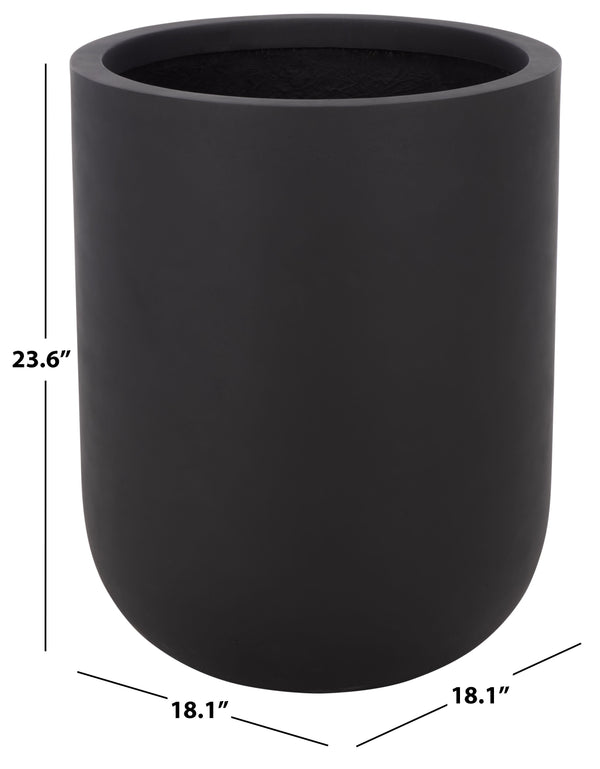 Ethan Sleek Tall Fiberstone Planter With Matte Finish, Weather-Resistant Tapered Pot For Year-Round Use