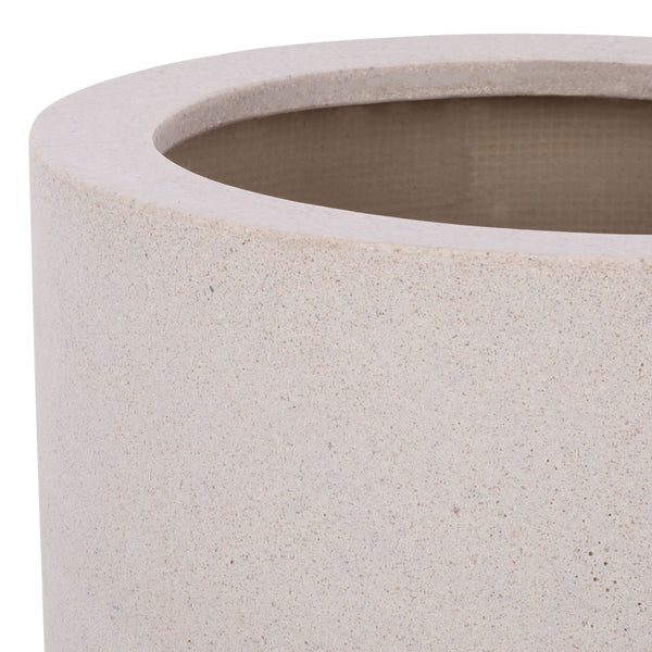 Ethan Sleek Tall Fiberstone Planter With Matte Finish, Weather-Resistant Tapered Pot For Year-Round Use