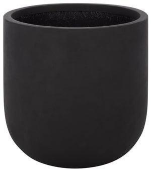 Ethan Low Wide Planter Pot - Sleek Fiberstone Construction, Weather-Resistant Modern Planter For Patios