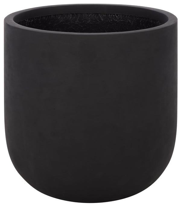 Ethan Low Wide Planter Pot - Sleek Fiberstone Construction, Weather-Resistant Modern Planter For Patios
