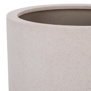 Ethan Low Wide Planter Pot - Sleek Fiberstone Construction, Weather-Resistant Modern Planter For Patios