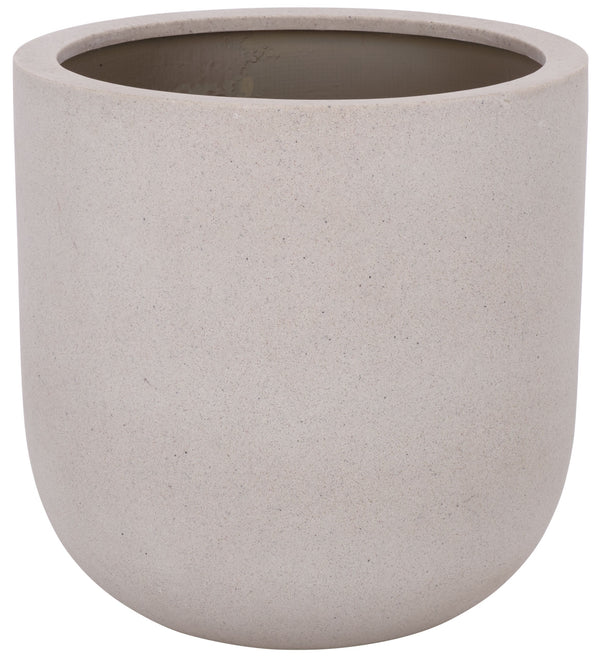 Ethan Low Wide Planter Pot - Sleek Fiberstone Construction, Weather-Resistant Modern Planter For Patios