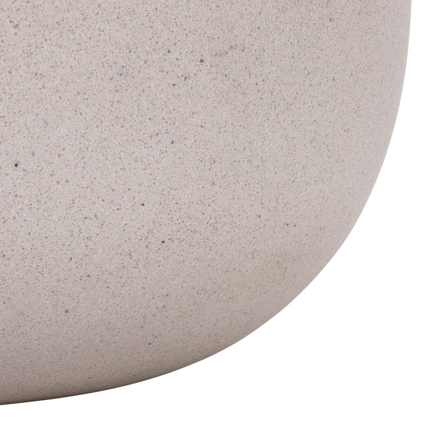 Ethan Low Wide Planter Pot - Sleek Fiberstone Construction, Weather-Resistant Modern Planter For Patios