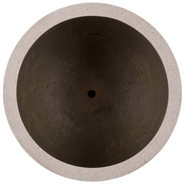 Ethan Low Wide Planter Pot - Sleek Fiberstone Construction, Weather-Resistant Modern Planter For Patios