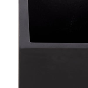 Marcy Pedestal Planter With Tall Sculptural Profile, Fiberstone Durability, Uv & Frost Resistant (24")