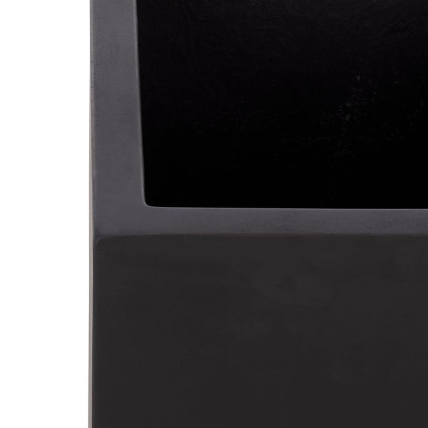 Marcy Pedestal Planter With Tall Sculptural Profile, Fiberstone Durability, Uv & Frost Resistant (24")