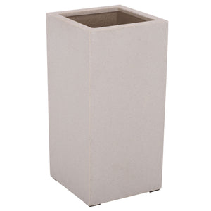 Marcy Pedestal Planter With Tall Sculptural Profile, Fiberstone Durability, Uv & Frost Resistant (24")