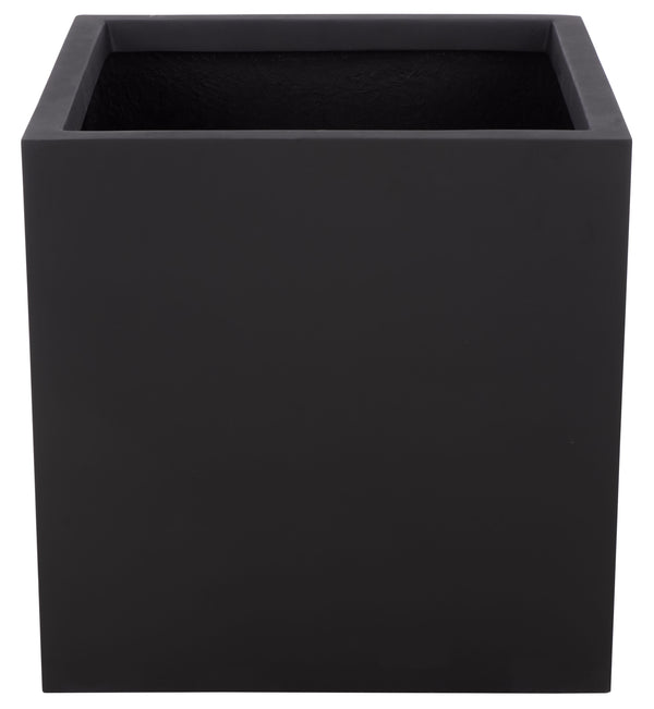 Marcy Low Wide Planter - Contemporary Fiberstone Planter With Matte Finish, Weather-Resistant Elegance