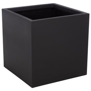 Marcy Low Wide Planter - Contemporary Fiberstone Planter With Matte Finish, Weather-Resistant Elegance