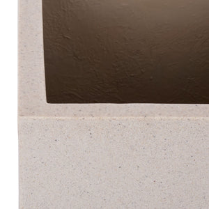 Marcy Low Wide Planter - Contemporary Fiberstone Planter With Matte Finish, Weather-Resistant Elegance
