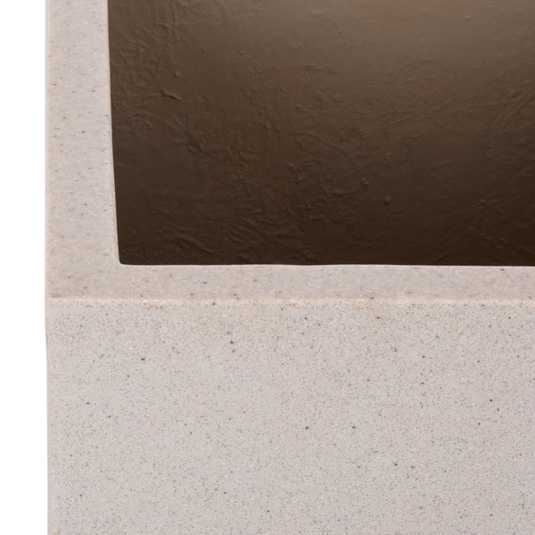 Marcy Low Wide Planter - Contemporary Fiberstone Planter With Matte Finish, Weather-Resistant Elegance