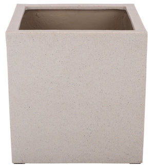 Marcy Low Wide Planter - Contemporary Fiberstone Planter With Matte Finish, Weather-Resistant Elegance