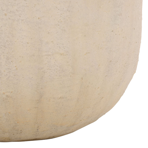 Cana Cement-Bamboo Planter Pot With Textured Artisanal Finish, Durable Indoor-Outdoor Accent (17.3")