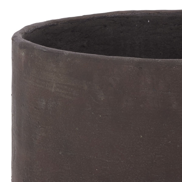 Cana Large Planter Pot Cement With Bamboo-Textured Finish For Indoor & Outdoor Plants, Modern Durable