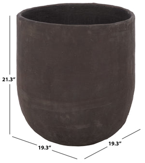 Cana Large Planter Pot Cement With Bamboo-Textured Finish For Indoor & Outdoor Plants, Modern Durable