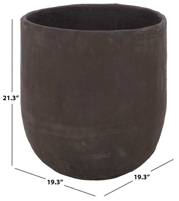 Cana Large Planter Pot Cement With Bamboo-Textured Finish For Indoor & Outdoor Plants, Modern Durable