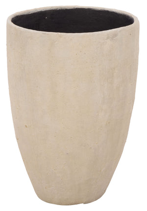 Cana Pedestal Planter Pot — Rustic Cement Bamboo-Texture Stand For Elevated Displays, Durable Outdoor DéCor
