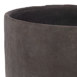 Cana Large Pedestal Planter Pot – Handcrafted Cement-Bamboo Blend, Elevated Garden Statement Piece