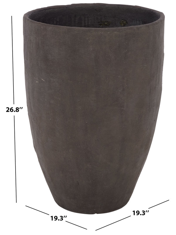 Cana Large Pedestal Planter Pot – Handcrafted Cement-Bamboo Blend, Elevated Garden Statement Piece