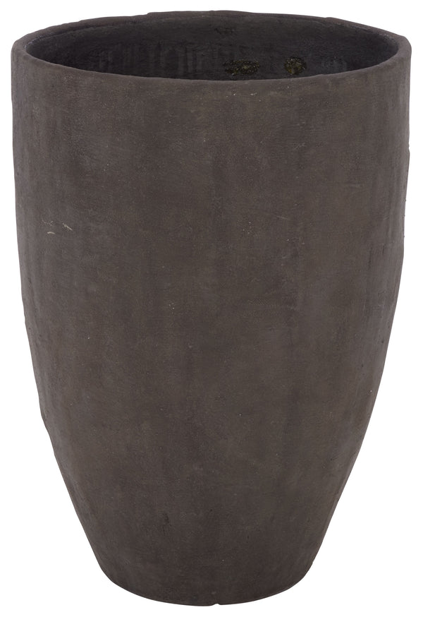 Cana Large Pedestal Planter Pot – Handcrafted Cement-Bamboo Blend, Elevated Garden Statement Piece