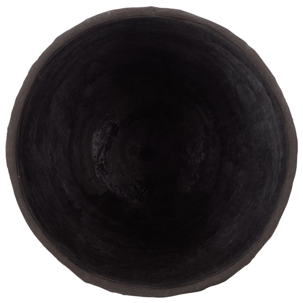 Cana Large Pedestal Planter Pot – Handcrafted Cement-Bamboo Blend, Elevated Garden Statement Piece