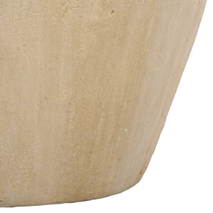 Cana Large Pedestal Planter Pot – Handcrafted Cement-Bamboo Blend, Elevated Garden Statement Piece