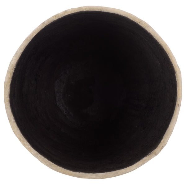 Cana Large Pedestal Planter Pot – Handcrafted Cement-Bamboo Blend, Elevated Garden Statement Piece