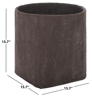 Cana Square Planter Pot With Cement-Bamboo Composite — Weather-Resistant Modern Geometric Vessel For Gardens
