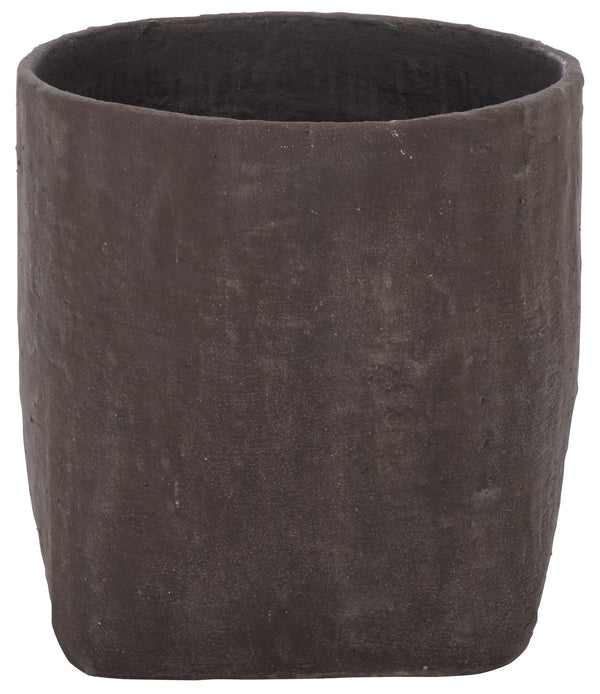 Cana Square Planter Pot With Cement-Bamboo Composite — Weather-Resistant Modern Geometric Vessel For Gardens