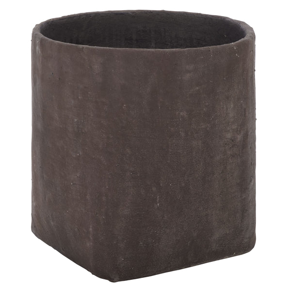 Cana Square Planter Pot With Cement-Bamboo Composite — Weather-Resistant Modern Geometric Vessel For Gardens