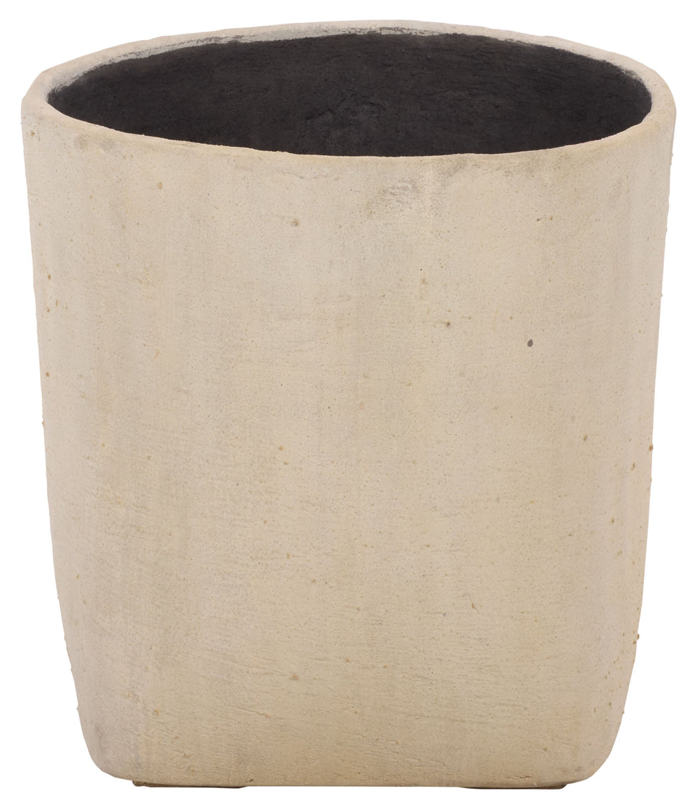 Cana Square Planter Pot With Cement-Bamboo Composite — Weather-Resistant Modern Geometric Vessel For Gardens