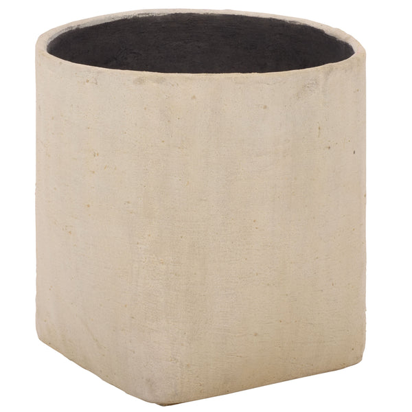 Cana Square Planter Pot With Cement-Bamboo Composite — Weather-Resistant Modern Geometric Vessel For Gardens