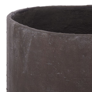 Cana Large Square Planter Pot — 20" Weather-Resistant Cement-Bamboo Composite For Stylish Greenspaces