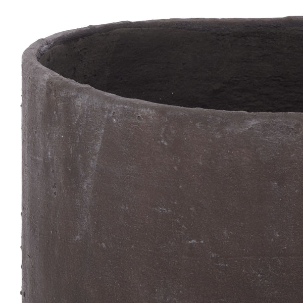Cana Large Square Planter Pot — 20" Weather-Resistant Cement-Bamboo Composite For Stylish Greenspaces