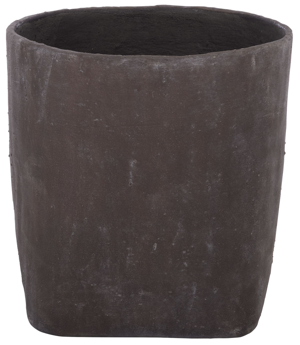 Cana Large Square Planter Pot — 20" Weather-Resistant Cement-Bamboo Composite For Stylish Greenspaces