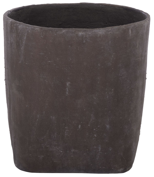 Cana Large Square Planter Pot — 20" Weather-Resistant Cement-Bamboo Composite For Stylish Greenspaces